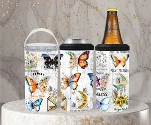 16 Oz Butterfly Inspiration Quotes 4 In 1 Can Cooler - Picture 1 of 1
