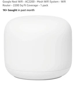 Google Nest WiFi Mesh Router AC2200 Snow - Picture 1 of 5