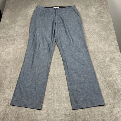 Pantalones A|X Armani Exchange Para Hombre 33 x 32 Azul Cambray Chino Pierna Recta Informales Foto 1 de 4