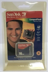 16MB SanDisk Compact Flash Card Memory Card SDCFB-16-455 Original Package - Picture 1 of 2