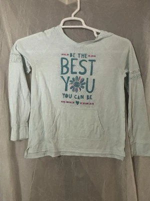 Mudd 14 Long Sleeve Hooded Tshirt "Be The Best You Can Be" Light Green Tshirt - Image 1 of 2