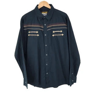 Camisa vaquera de rodeo vintage Atlas Western talla 2XL (T9354) - Imagen 1 de 5