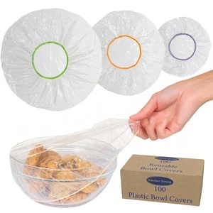 50 Reusable Food Covers - Plastic Bowl Covers Elastic Reusable - Food Cover,.. - Picture 1 of 7