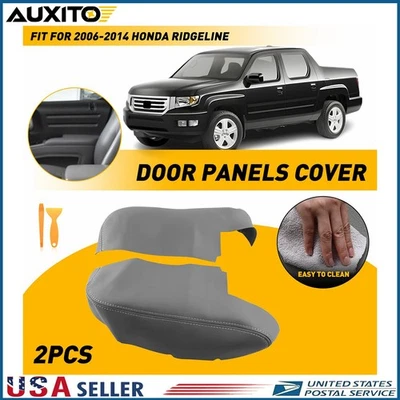 Par de cubiertas de panel de reposabrazos de puerta delantera gris Fit 2006-2014 Honda Ridgeline Foto 1 de 4