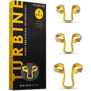 Rhinomed Turbine Nasal Dilator for Athletic Breathing - Trial 3pk - Improves - Picture 1 of 8