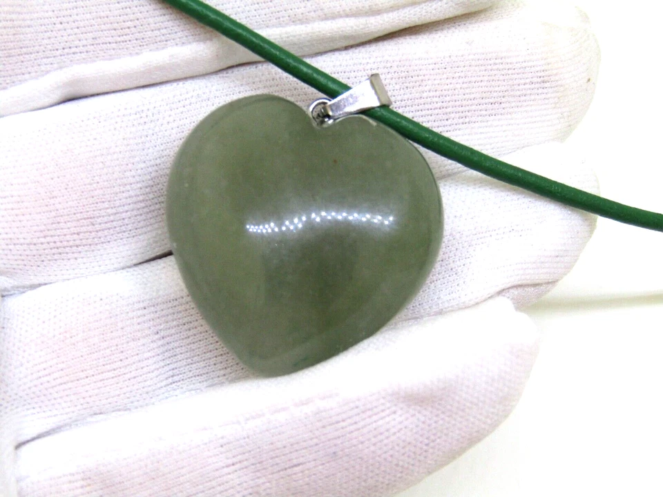 Corazón grande de aventurina verde - colgante - Imagen 1 de 4