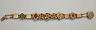 Richard Glatter Slide Charm Bracelet Rg 14K Yellow Gold Gemstones 6.5" 21.5G