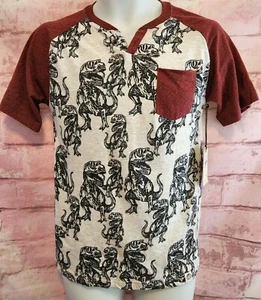 Free Planet Boys Short Sleeve Raglan Shirt T-Rex with Sunglasses Size 14/16 NWT - Picture 1 of 7