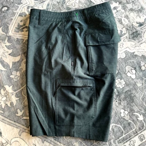 NWOT Oneill Crossover Cargo Board Shorts Men 36 Gray Stripe Surf Swim Trunks - Picture 1 of 20