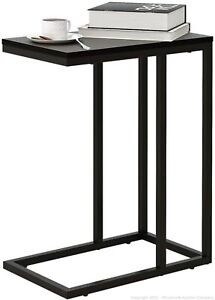 WLIVE Snack Side Table, Simple Side Table for Sofa Couch and Bed, Black NEW!