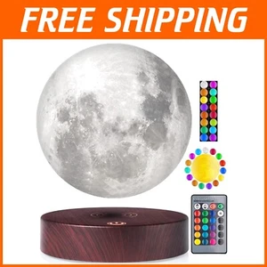 Enchanting 3D Printed Floating Moon Lamp with Remote - 16 Colors & Brightness - Picture 1 of 16