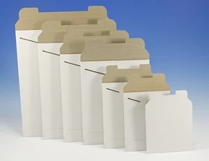 100 11x13.5 White Tab-Lock Photo Mailer Stay Flat - Picture 1 of 1