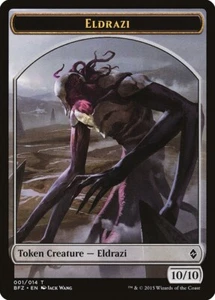 Eldrazi 10/10 1x TOKEN MtG ENGLISH Battle for Zendikar SP/NM - Picture 1 of 1