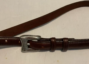 Justin Top Grain Rindsleder braun mit strukturierter silberner Schnalle 32 - Bild 1 von 3