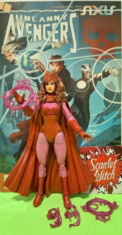 Marvel Legends SCARLET WITCH RETRO SERIES + GREAT COMIC UNCANNY AVENGERS # 024 Cover