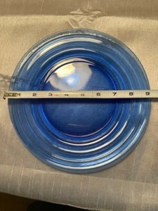 Vintage Moderntone Cobalt Blue Hazel Atlas Plate - Picture 1 of 2
