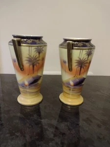 Pair of Antique Noritake Camel China Vases (circa 1910) - Picture 1 of 10