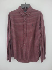 Ralph Lauren Hemd Herren XL rot kariert Custom Fit Button Down Pony Langarm - Bild 1 von 8