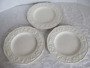 Crown Ducal Florentine -Off-White/Cream -10 3/8" Dinner Plates -Set of 3-Imperf - Picture 1 of 13