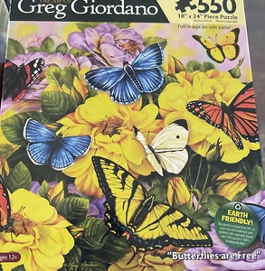 BUTTERFLIES ARE FREE Greg Giordano Jigsaw Puzzle 18x24 550pcs SEALED - Picture 1 of 4