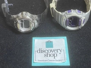 Lot of 2 Men's Women's Casio Baby G Digital Quartz Watches 3188 3252 As Is DS15 - Picture 1 of 6