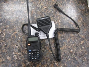 BTECH UV-5X3 5 Watt Tri-Band Radio VHF, 1.25M w/ Motorola Speaker MIC HMN9030A - Picture 1 of 13