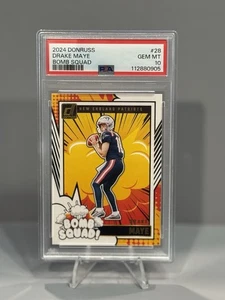 2024 PANINI DONRUSS BOMB SQUAD #28 DRAKE MAYE ROOKIE RC PSA 10 PATRIOITS - Picture 1 of 2
