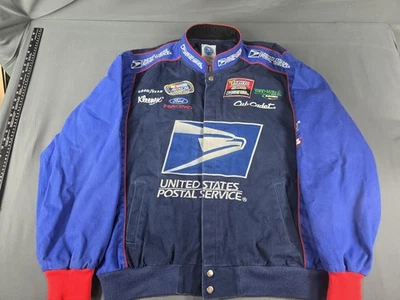 Chaqueta de Carreras NASCAR Vintage Servicio Postal de los Estados Unidos Talla 2XLarge USPS Foto 1 de 4