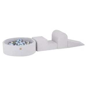 Schaumstoff Bausteine Kinder Spielplatz mit Bällebad 90x30 Misioo 200 Bälle - Bild 1 von 5