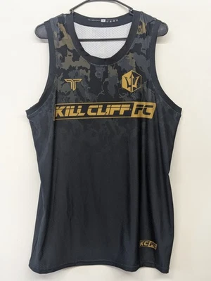 Camiseta deportiva de baloncesto Takedown Kill Cliff FC azul marino/dorada talla grande usada MMA BJJ Foto 1 de 4