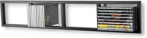 YouHaveSpace CD DVD Storage Shelf for Wall, 34 Inch Cube Media Black - Picture 1 of 8