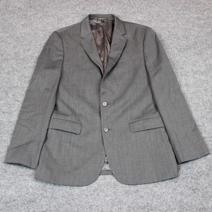 Express Producer Traje Chaqueta Abrigo Deportivo Blazer 40R Gris Calce Moderno Lana - Imagen 1 de 15
