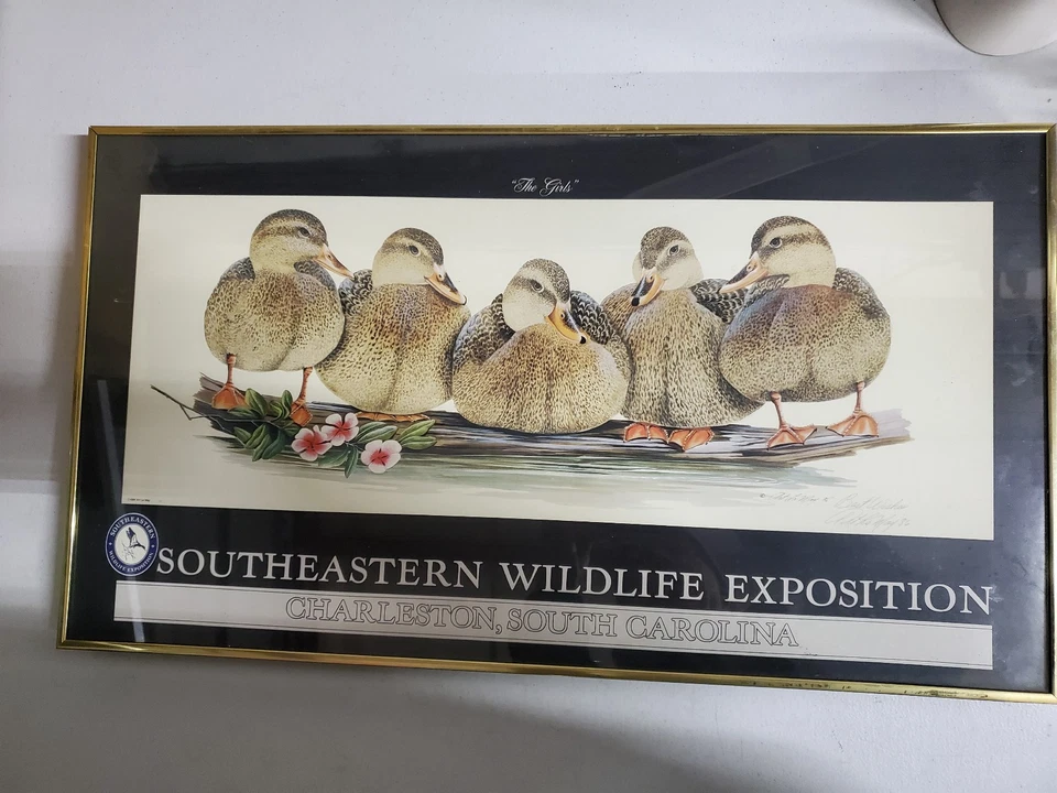 “Las niñas” SEWE retratos en arte de vida silvestre LaMay firmado a mano enmarcado Foto 1 de 1