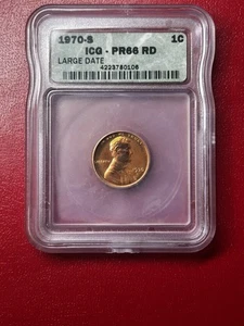 1970-S PCGS PR66RD Large Date Lincoln Memorial 1c Coin IGC CERTIFIED PROOF RARE - Picture 1 of 8