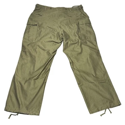 Vintage M-1951 US Army Field Cargo Pants Military Trousers Olive Green Long - Image 1 of 4