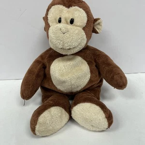 Ty Pluffies Monkey Dangles Brown Cream Plush Tylux Lovey 2010 Ape Beanie - Picture 1 of 4