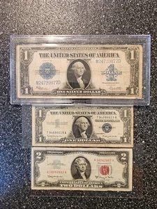 1923 $1 Horseblanket Silver Certificate Large Note+ More - Picture 1 of 4