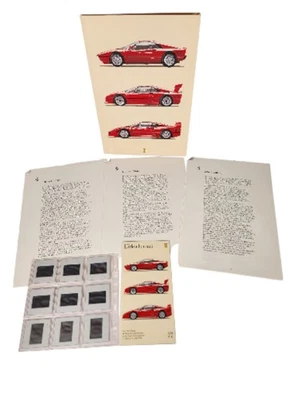 Rare Ferrari L' Idea Ferrari Press Kit 1994 w 9 Color Slides. New York Museum  - Image 1 of 4