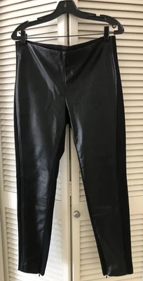 Polo Ralph Lauren Womens Black Pant Faux Leather Front Panel  Size 8 - Image 1 of 4