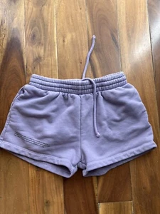 Girl's Pangaia Organic Cotton Purple Sweat Shorts, Size 7-8 - Picture 1 of 5