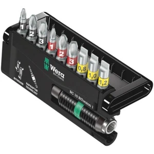 Wera Driver Bit Set 10 Pieces, Hexagon, Phillips, Pozidriv, Slotted 05056374001 - Picture 1 of 1