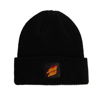 Santa Cruz FLAMED NOT A DOT Long Shoreman Skateboard Beanie BLACK - Image 1 of 2