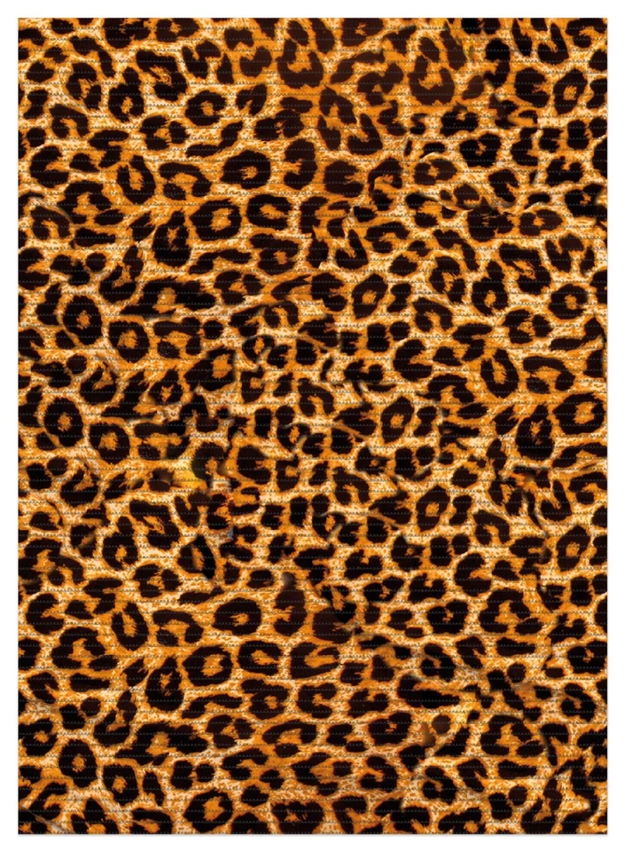 Wallario Duschmatte Bad Teppich Vorleger Leopardenmuster  orange schwarz leopard - Bild 1 von 1