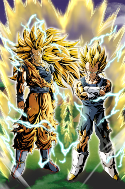 Dragon Ball GT Poster Goku & Vegeta SSJ4 w/Fusion 12inx18in Free Shipping