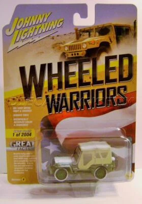 WWII WILLYS MB JEEP V/B WHEELED WARRIORS MILITARY JOHNNY LIGHTNING - Image 1 of 2