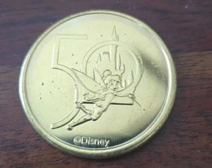 Walt Disney World 50th Anniversary Commemorative Gold Coin Tinker Bell NEW - Picture 1 of 2
