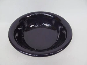 Roseville Henn Pottery Dinnerware Eggplant Serving Bowl Round 9 1/2 - Picture 1 of 2