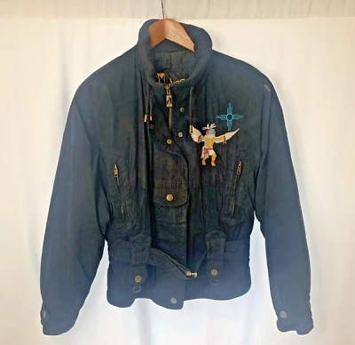 Vintage Skea Paris/Vail Native Indian Embroidered Beaded Ski Snow Jacket Size 8 - Image 1 of 4