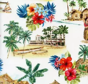 Tessuto da cucito multi trapunta Beach Vibes Only Lost In Paradise MICHAEL MILLER - Foto 1 di 1