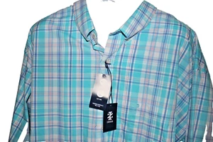 IZOD MULTI-CHECKED L/S DRESS SHIRT SZ: 5XL 5X NWT - Picture 1 of 3